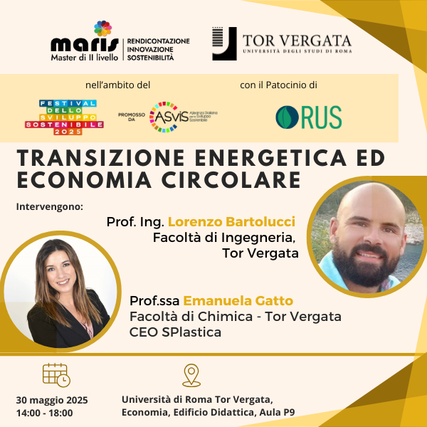 Ciclo Seminari MARIS Festival dello Sviluppo Sostenibile 2025: Transizione energetica ed Economia circolare